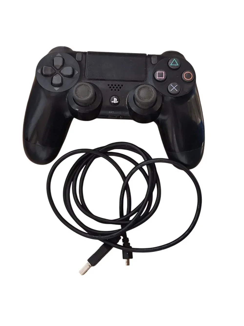 Sony PlayStation 4 PS4 DualShock Controller CUH-ZCT2U Gen 2 Black + Cable